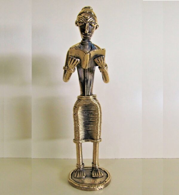 Collectible Handcrafted Statue of Lady Standing And Reading